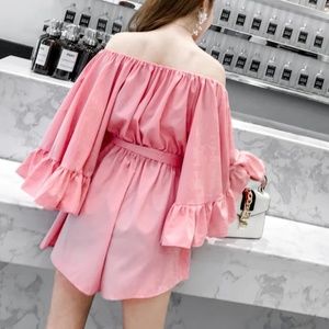 MODA ME COUTURE Pants - Pink Pearl Detailed Romper MODA ME COUTURE Pants - Pink Pearl Detailed Romper